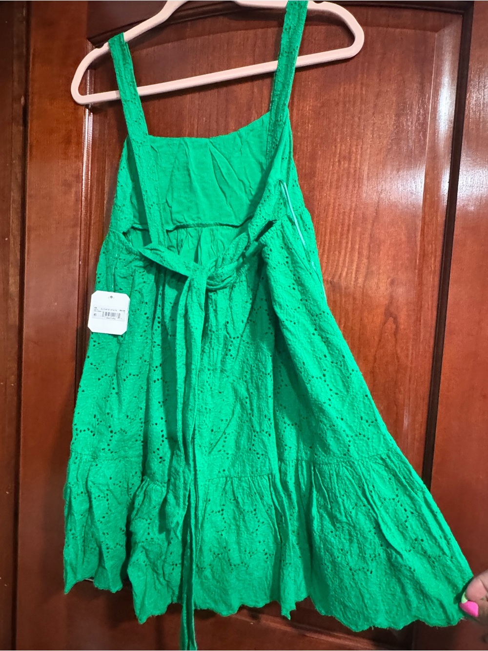 NWT Green Eyelet Sundress/Top - Picture 3 of 4